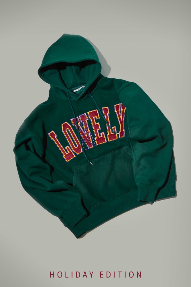 LONELY/LOVELY HOODIE HOLIDAY EDITION GREEN